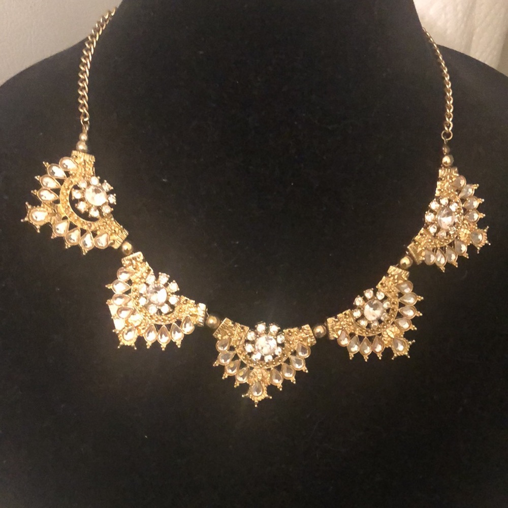Rhinestone statement necklace
